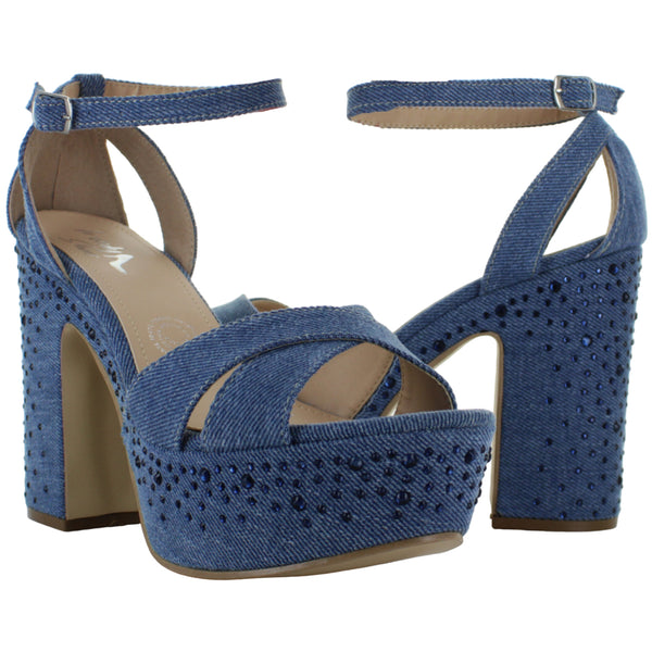 TRENDY SHOES ZAPATILLA PLATAFORMA FIESTA PULSERA MUJER 89413