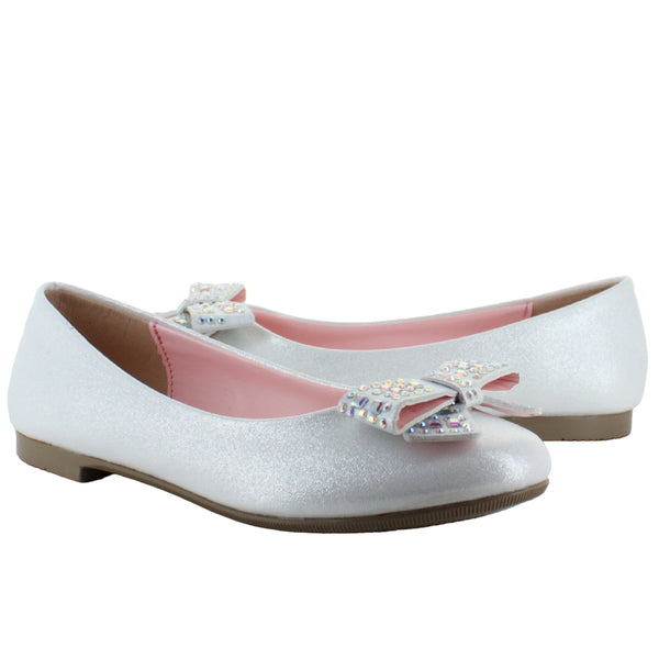 TROPICANA ZAPATO BALERINA MODA CASUAL MOÑO BRILLO NIÑA 90137