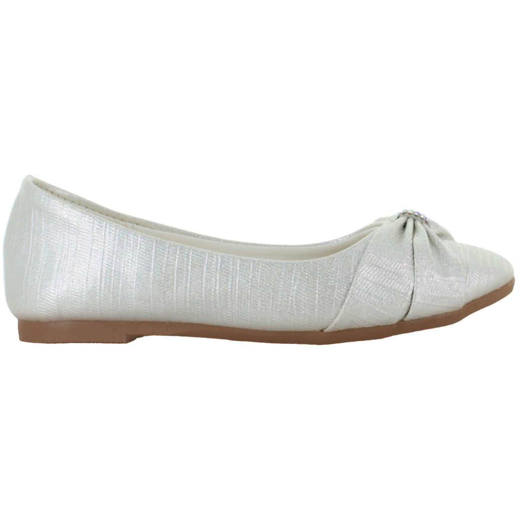 LADY ONE ZAPATO BALERINA MODA ELEGANTE MOÑO BRLLO NIÑA 90171
