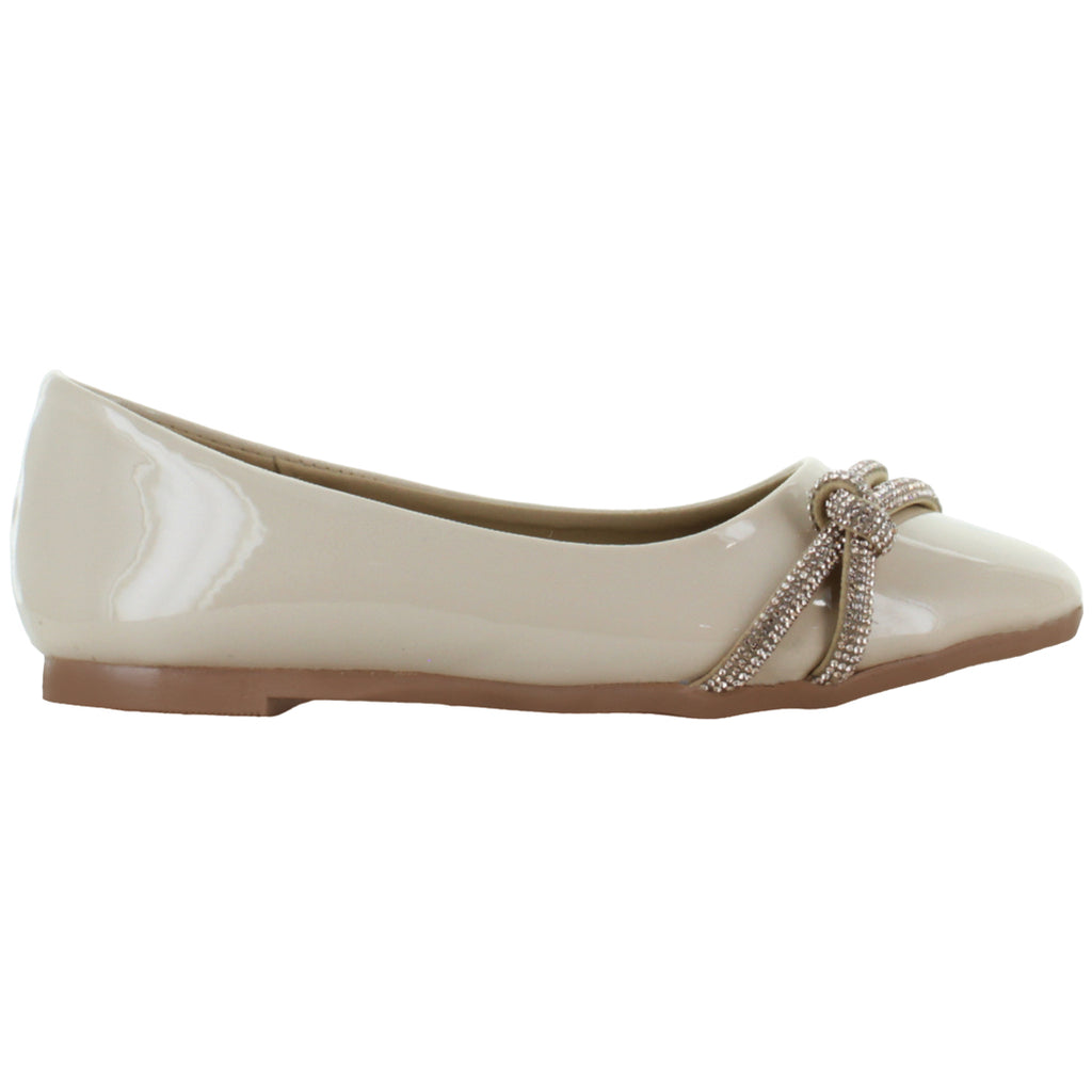 LADY ONE ZAPATO BALERINA ELEGANTE BRILLOS CHAROL NIÑA 90172