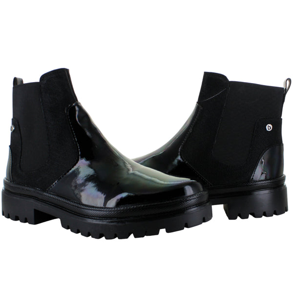 BLASITO BOTIN URBANO CHELSEA MODA RESORTE CHAROL MUJER 91148