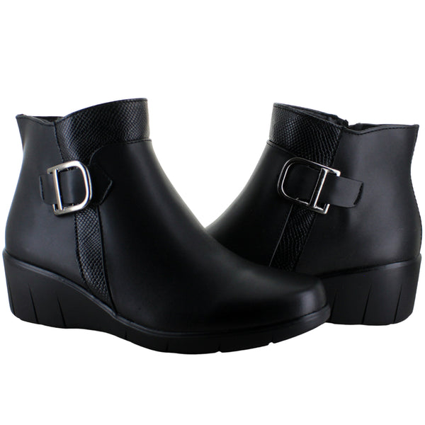 VITALIA BOTIN MODA FORMAL ELEGANTE CUÑA HEBILLA MUJER 91151