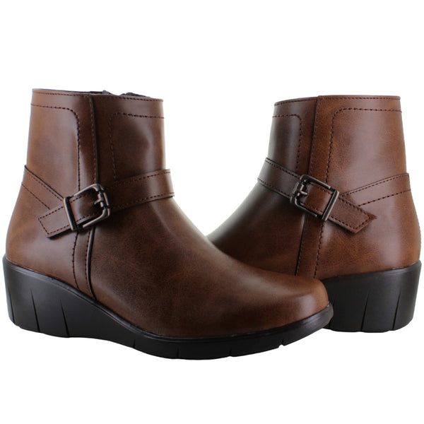 VITALIA BOTIN MODA FORMAL ELEGANTE CUÑA HEBILLA MUJER 91161