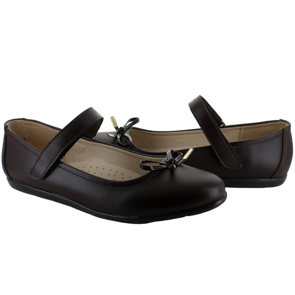 DOMINIQ ZAPATO BALERINA ESCOLAR MODA CASUAL MOÑO MUJER 91261