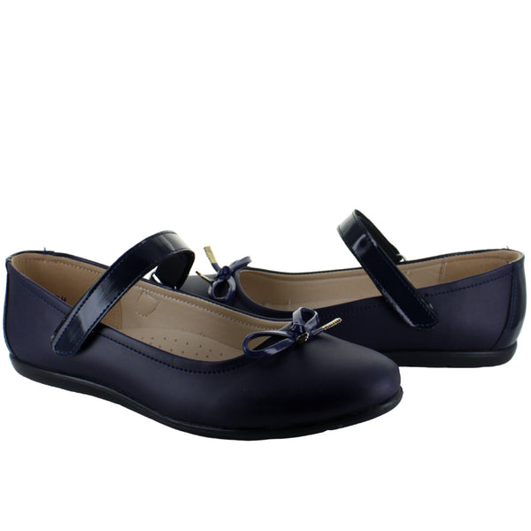 DOMINIQ ZAPATO BALERINA ESCOLAR MODA CASUAL MOÑO MUJER 91262