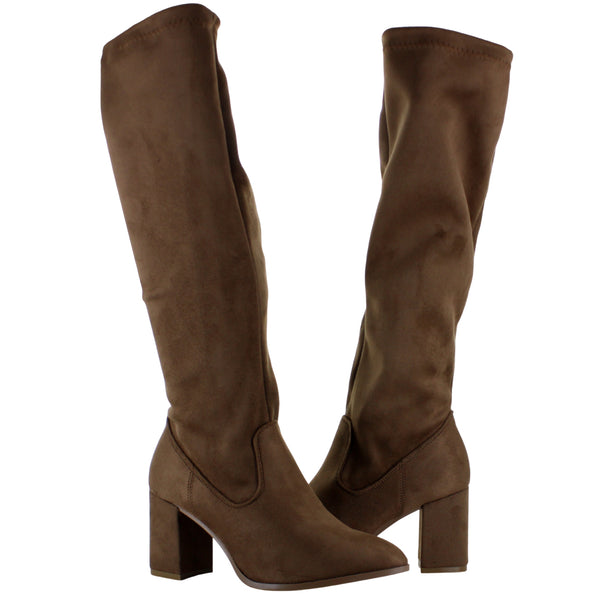 LADY PAULINA BOTA ALTA TACON ANCHO MODA ELEGANTE MUJER 91286