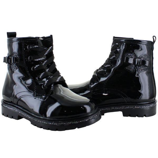 BAMBINO BOTA URBANA CASUAL BRILLOS MOÑO CHAROL NIÑAS 91559
