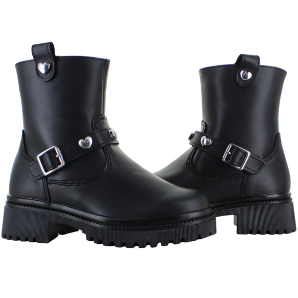 YUYIN BOTA URBANA MODA CASUAL CORAZONES HEBILLA NIÑA 91570