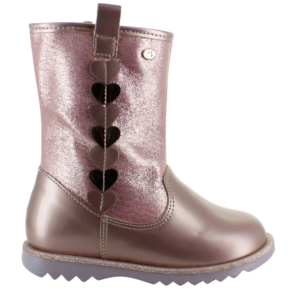 COQUETA BOTA URBANA MODA CASUAL CORAZONES BRILLOS NIÑA 91587