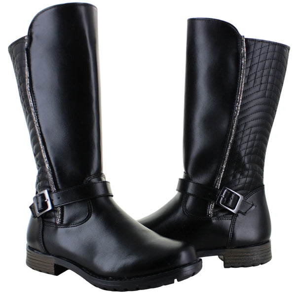 TROPICANA BOTA ALTA MODA CAMPERA HEBILLA BRILLOS NIÑA 91602