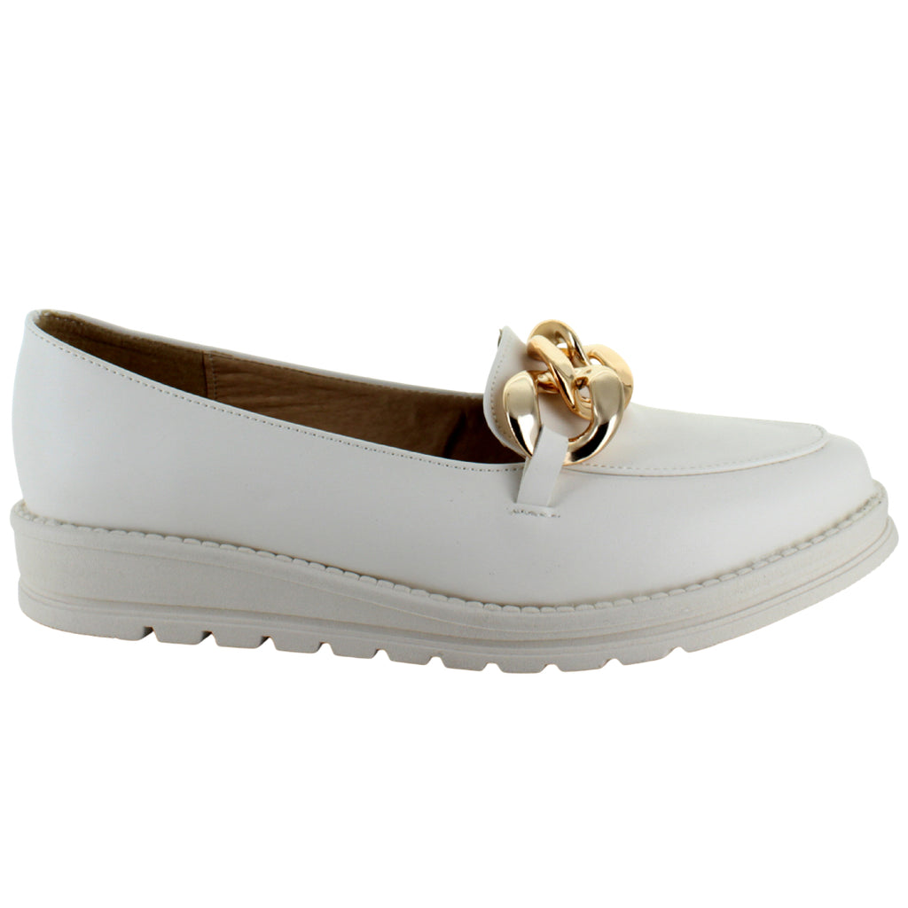 PINK LATTE ZAPATO MOCASIN VESTIR CASUAL CADENA MUJER 91896