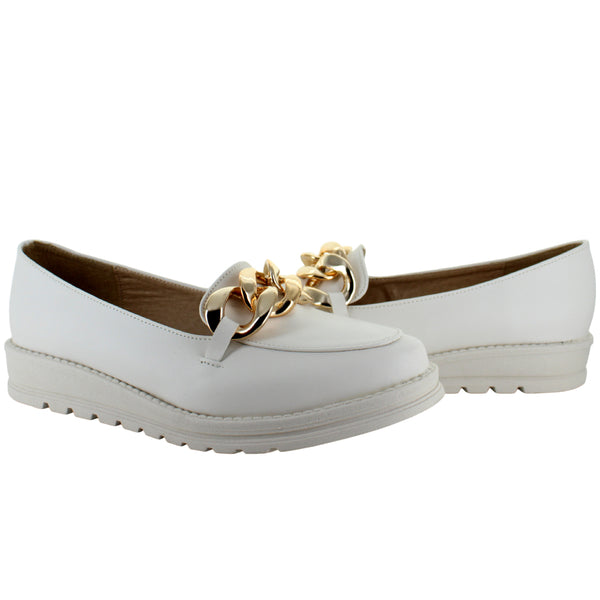 PINK LATTE ZAPATO MOCASIN VESTIR CASUAL CADENA MUJER 91896