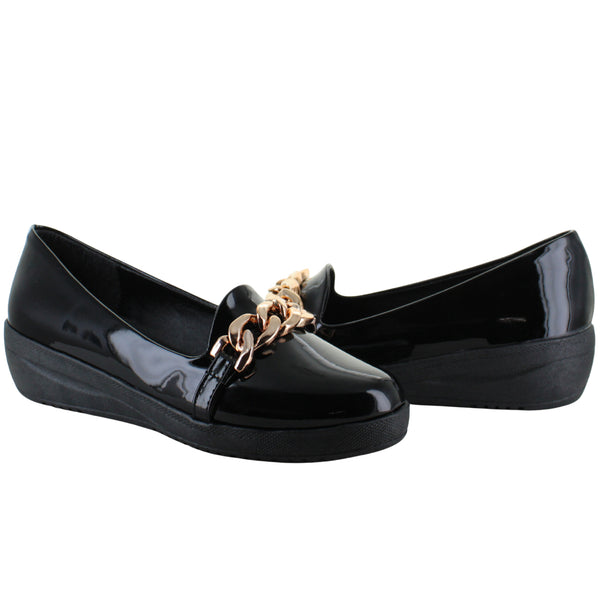 PINK LATTE ZAPATO MOCASIN VESTIR CASUAL CADENA MUJER 91901