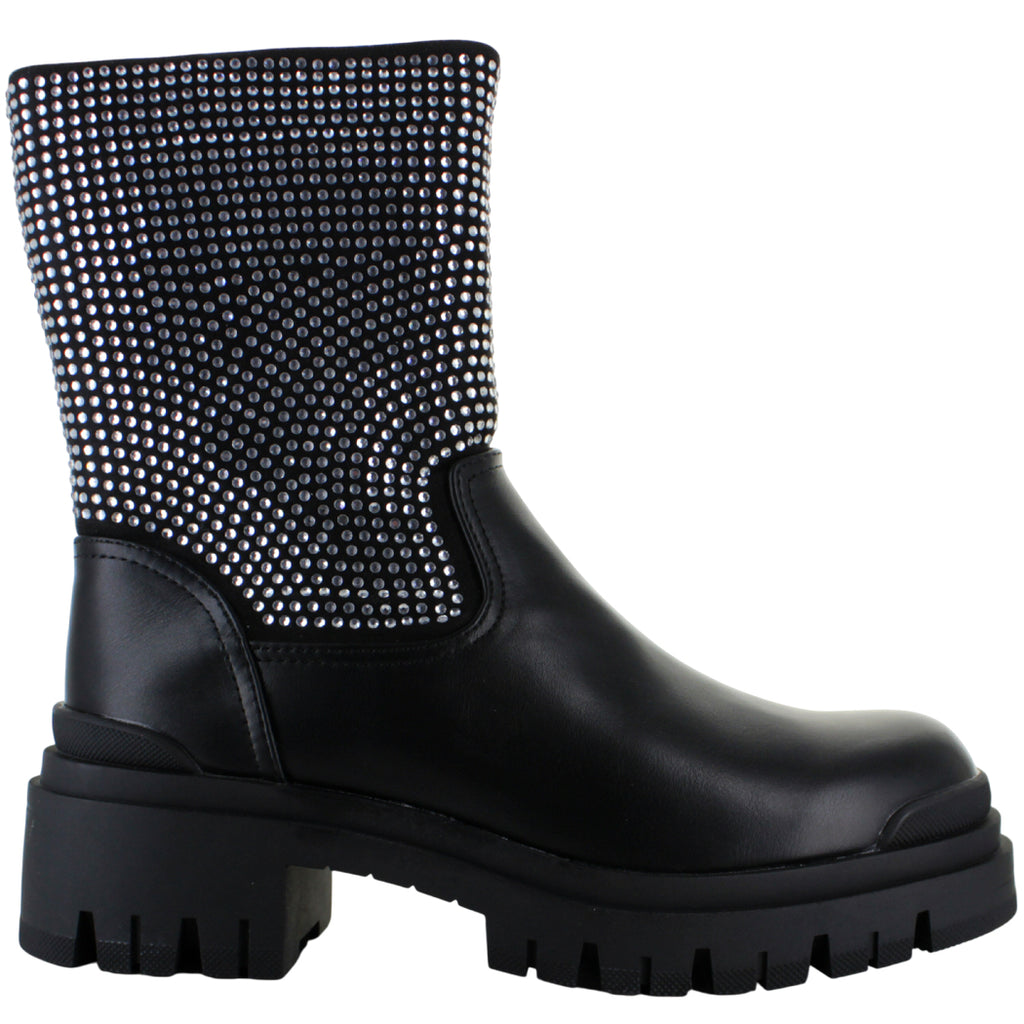 PERUGIA BOTA URBANA COMBAT MODA ELEGANTE BRILLOS MUJER 92169