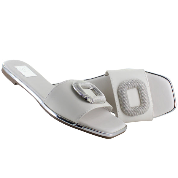 KY SANDALIA SLIDE MODA CASUAL ELEGANTE BRILLOS MUJER 92427