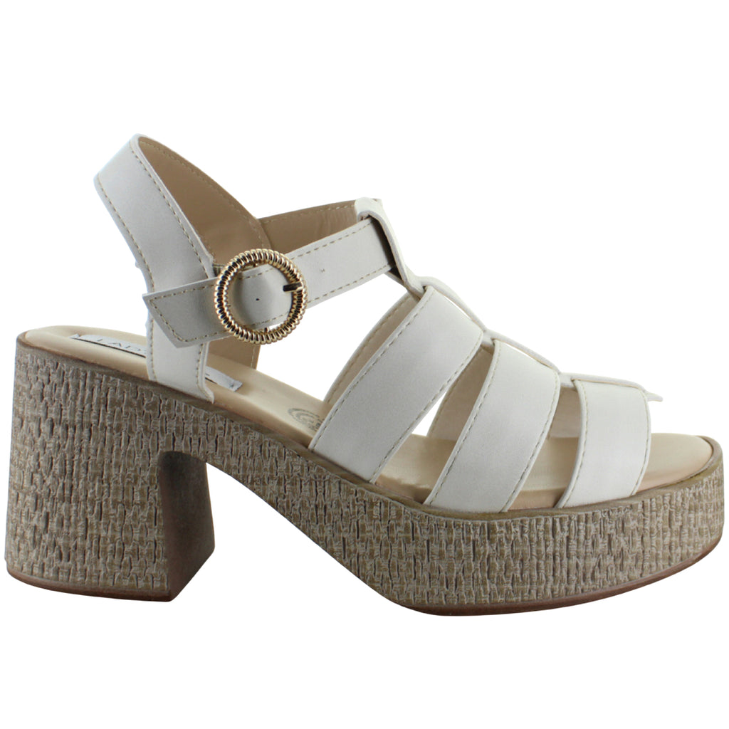 RONASSI SANDALIA ROMANA TACON PLATAFORMA HEBILLA MUJER 92481