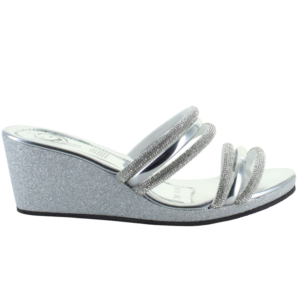 JOZA SANDALIA CUÑA MODA ELEGANTE TIRAS BRILLOS MUJER 92525