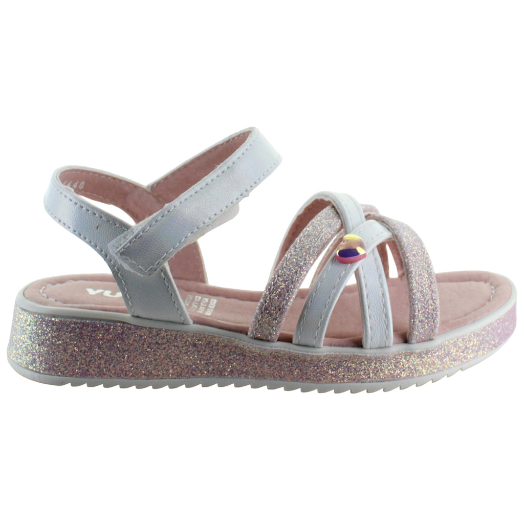 YUYIN HUARACHE CASUAL BRILLOS AJUSTABLE CONTACTEL NIÑA 92683