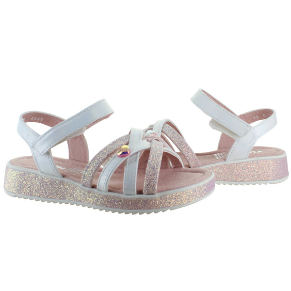 YUYIN HUARACHE CASUAL BRILLOS AJUSTABLE CONTACTEL NIÑA 92683