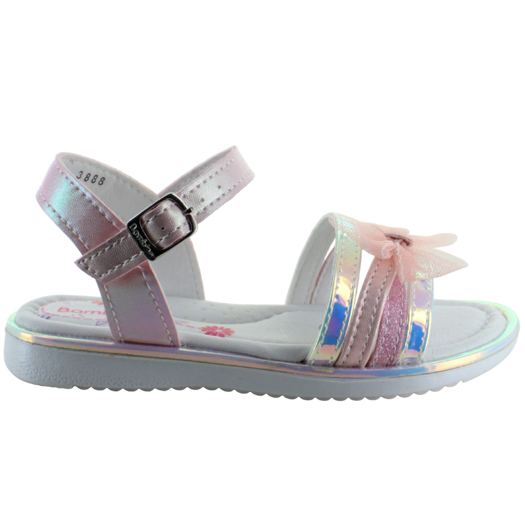 BAMBINO SANDALIA MODA CASUAL BRILLOS MOÑO HEBILLA NIÑA 92709