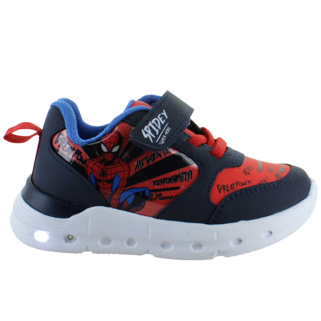 SPIDER MAN TENIS SNEAKERS URBANO MODA SPORT LUCES NIÑO 92822