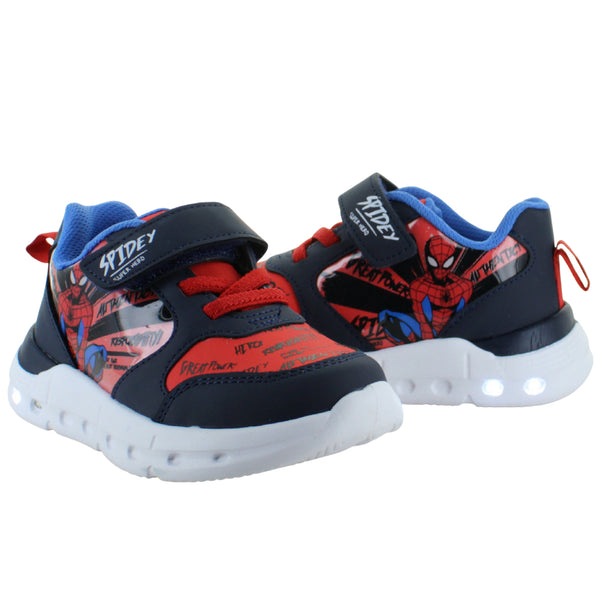 SPIDER MAN TENIS SNEAKERS URBANO MODA SPORT LUCES NIÑO 92822