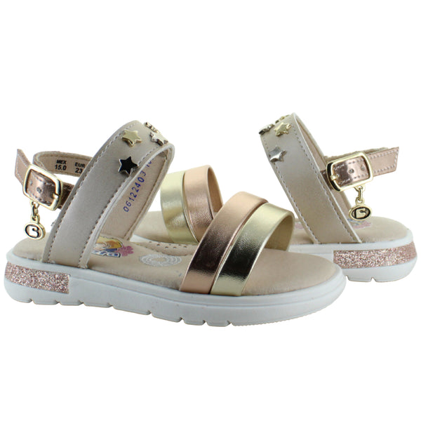 COQUETA SANDALIA VESTIR MODA CASUAL STARS HEBILLA NIÑA 92894