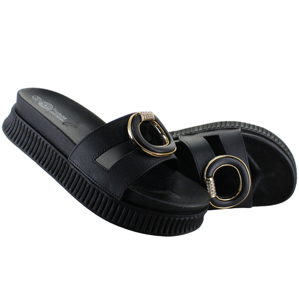 FUROR SANDALIA SLIDE SUECO MODA CASUAL ELEGANTE MUJER 93028