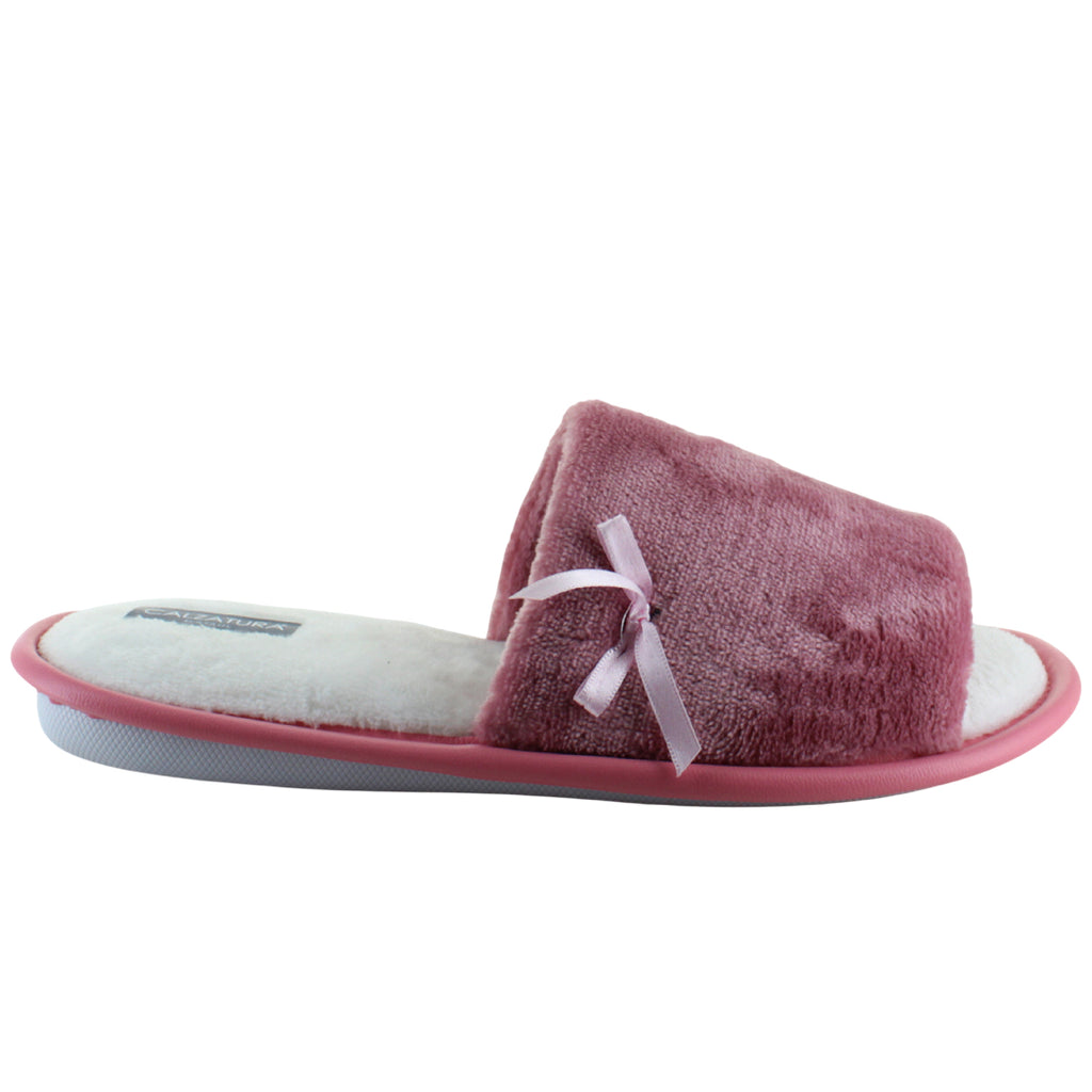 CALZATURA PANTUFLA SUECO AFELPADA CONFORT MOÑO MUJER 93419