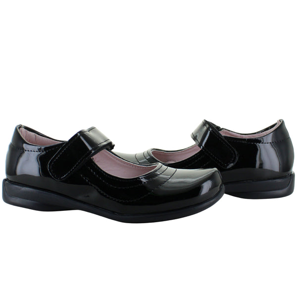 LIA ZAPATO BALERINA ESCOLAR CASUAL FORMAL CHAROL NIÑA 93556
