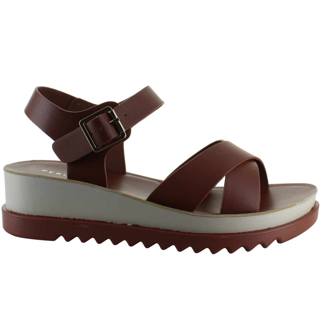 PERUGIA SANDALIA HUARACHE CUÑA CASUAL HEBILLA MUJER 93729