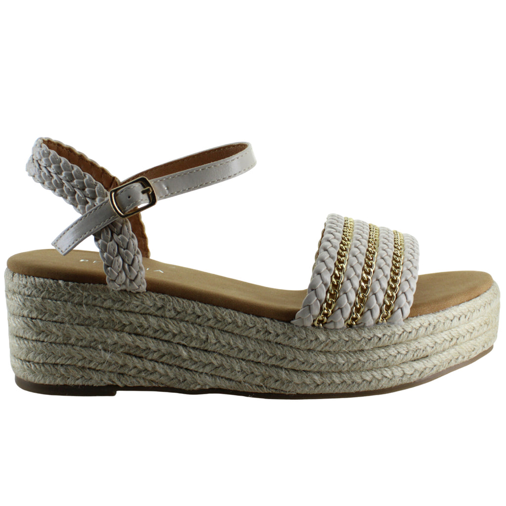 PERUGIA SANDALIA PLATAFORMA MODA CASUAL HEBILLA MUJER 93730
