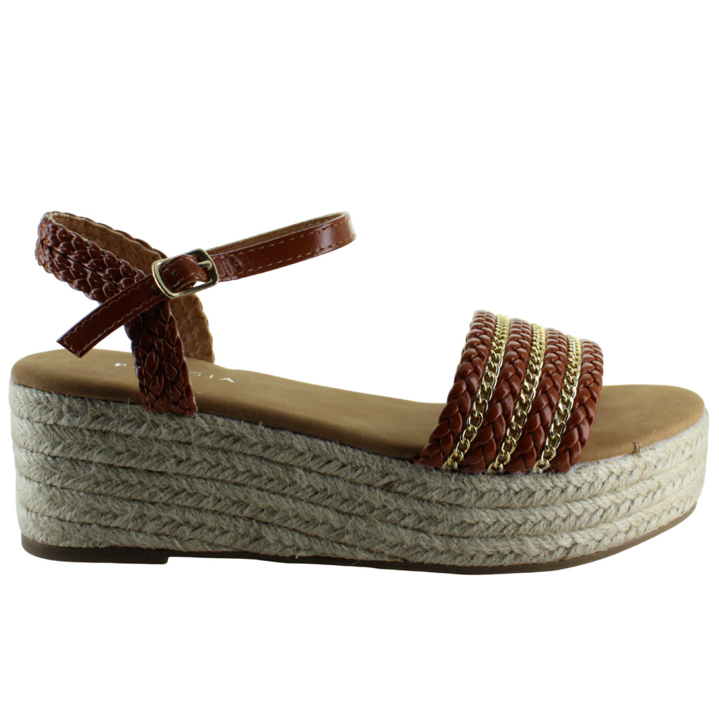 PERUGIA SANDALIA PLATAFORMA MODA CASUAL HEBILLA MUJER 93731