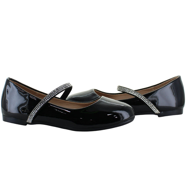LADY ONE ZAPATO BALERINA ELEGANTE BRILLOS CHAROL NIÑA 93988
