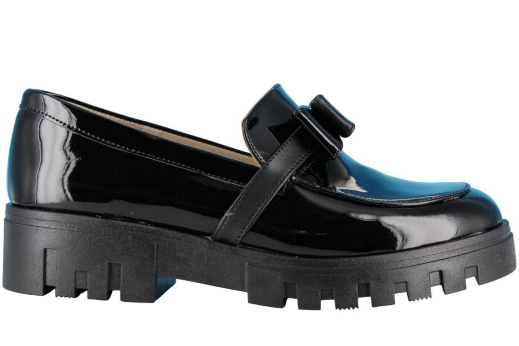 ANA POLETT ZAPATO MOCASIN MODA MOÑO LISO CHAROL MUJER 94054