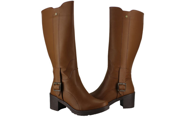 FUSION BOTA ALTA TACON ANCHO ELEGANTE HEBILLA MUJER 94618