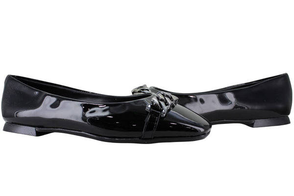 MUTANTE ZAPATO BALERINA FLAT MODA FIESTA CADENA MUJER 94654