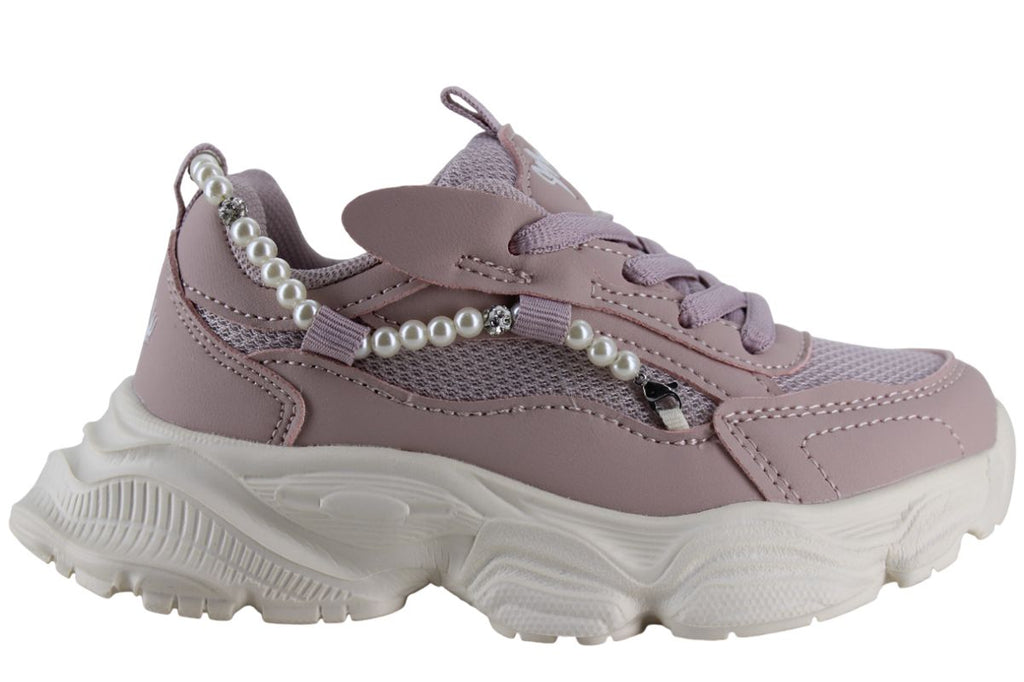 MISS PINK TENIS SNEAKERS URBANO CADENA PERLAS NIÑAS 94691