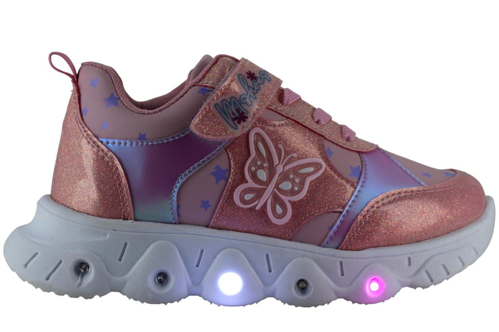 MSHOES TENIS URBANO MODA CASUAL MARIPOSA LUCES NIÑA 94704