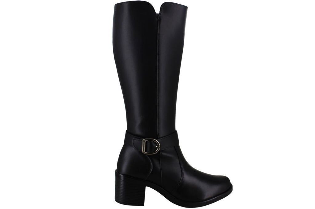 FUSION BOTA ALTA TACON ANCHO ELEGANTE HEBILLA MUJER 94820
