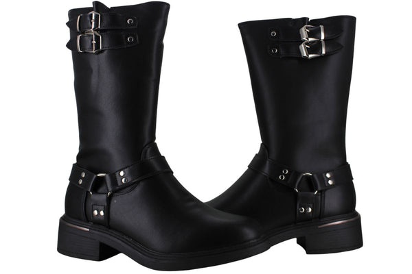 PERUGIA BOTA CAMPERA ALTA MODA ELEGANTE HEBILLAS MUJER 94854