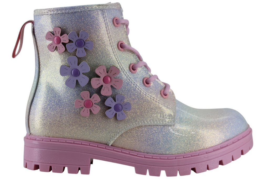 VAVITO BOTIN URBANO MODA ELEGANTE FLORES BRILLOS NIÑA 95102