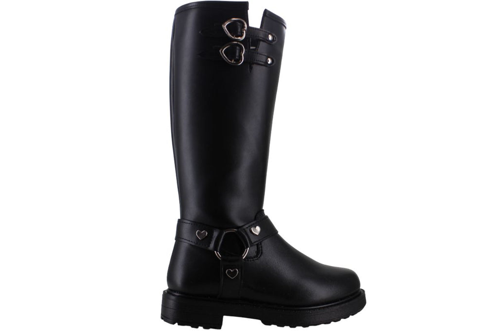 BLASITO BOTA ALTA CAMPERA MODA ELEGANTE CORAZONES NIÑA 95224
