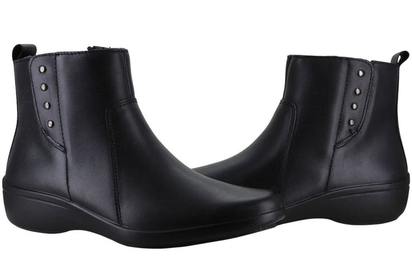 FLEXI BOTIN CUÑA MODA FORMAL LISO CONFORT PIEL MUJER 95503