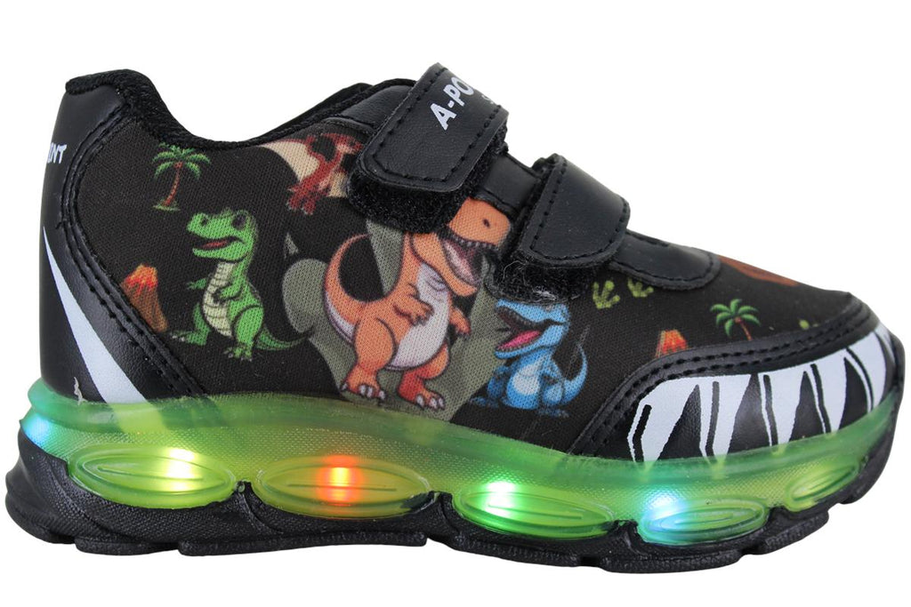 APOINT TENIS URBANO DINOSAURIO CASUAL LUZ BROCHES NIÑO 95839