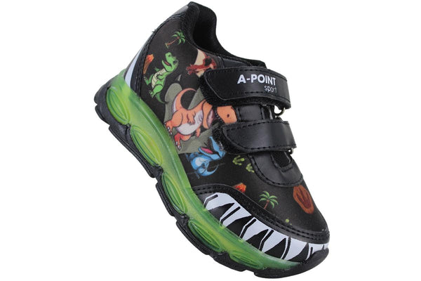 APOINT TENIS URBANO DINOSAURIO CASUAL LUZ BROCHES NIÑO 95839