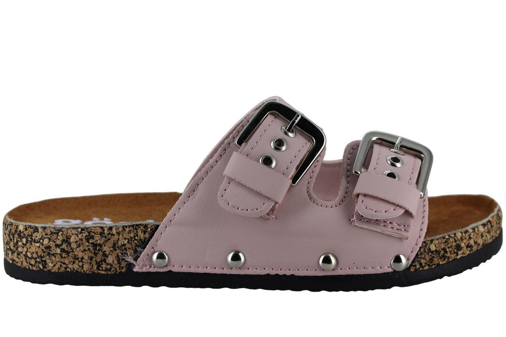 GOSH SANDALIA SUECO SLIDE MODA CASUAL 2 HEBILLAS MUJER 95912