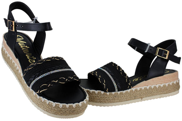 MUTANTE SANDALIA PLATAFORMA MODA ELEGANTE YUTE MUJER 95946