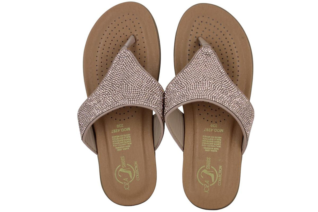JOZA SANDALIA FLIP FLOP CASUAL LIGERA BRILLOS MUJER 95988