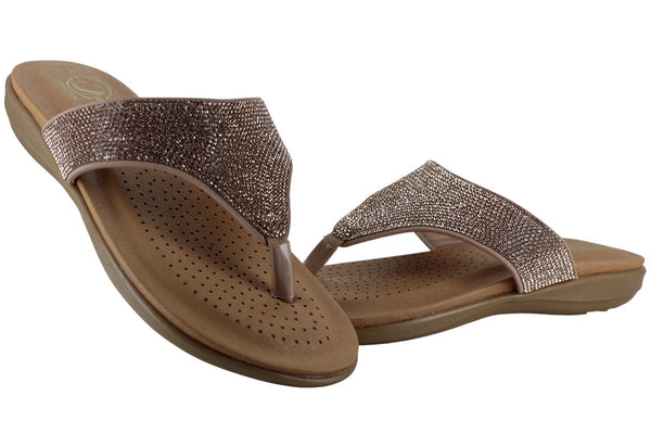 JOZA SANDALIA FLIP FLOP CASUAL LIGERA BRILLOS MUJER 95988